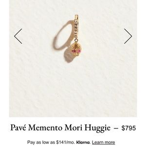 Pamela Love Pavé Memento Mori Skull Huggie